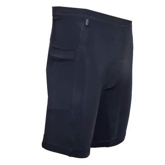 Bermuda com forro para ciclismo masculino com bolso lateral
