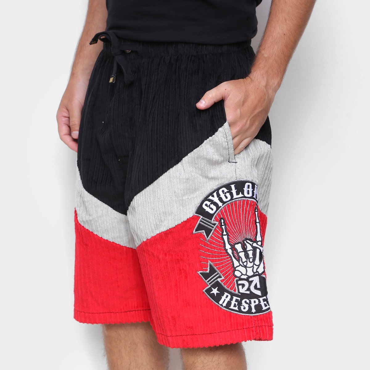 short de veludo cyclone