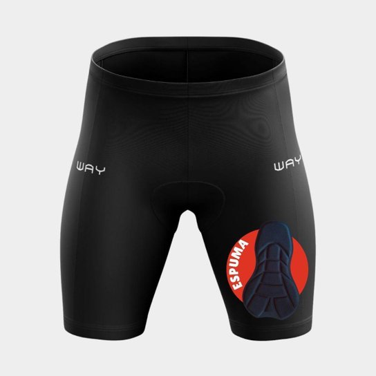 Bermuda de Ciclismo Masculina Eco Soft com Bolso e Forro de Espuma.