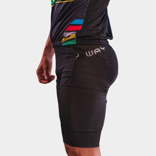 Bermuda de Ciclismo Masculina Eco Soft com Bolso e Forro de Espuma.