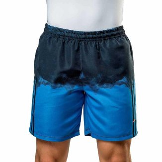 Bermuda Elite Básica Two Colors Masculina - Preto e Azul Preto-azul M