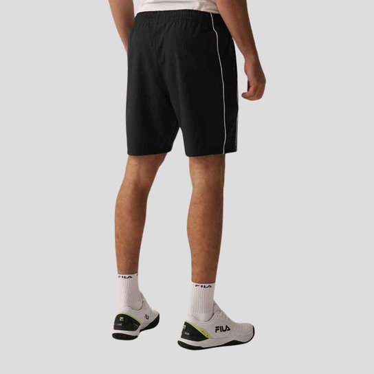 Bermuda Fila Match 8 Preto e Branco