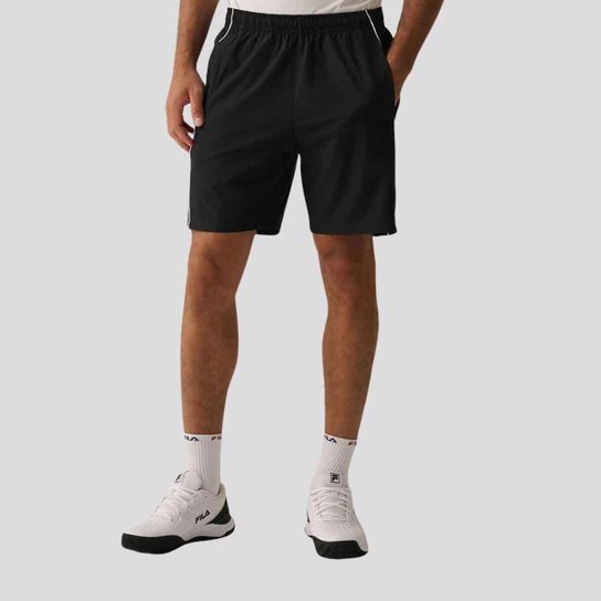 Bermuda Fila Match 8 Preto e Branco