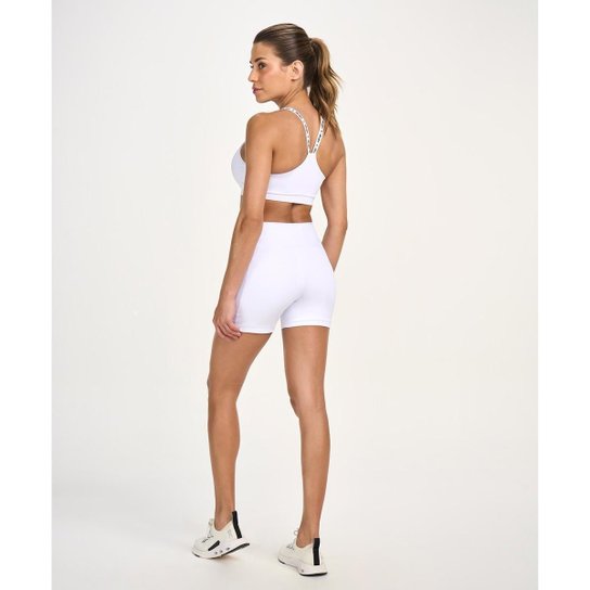 Bermuda Fitness Feminina Meia Coxa Alto Giro Logo 2511102