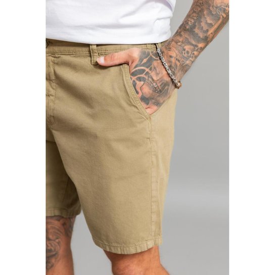 Bermuda Get Fashion Slim Sport Fino em Sarja Masculina