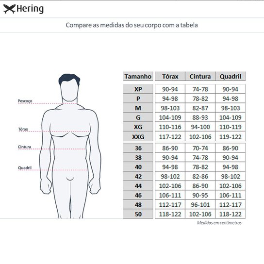 Bermuda Hering Básica Chino Masculina