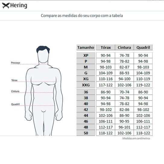 Bermuda Hering Básica Chino Masculina