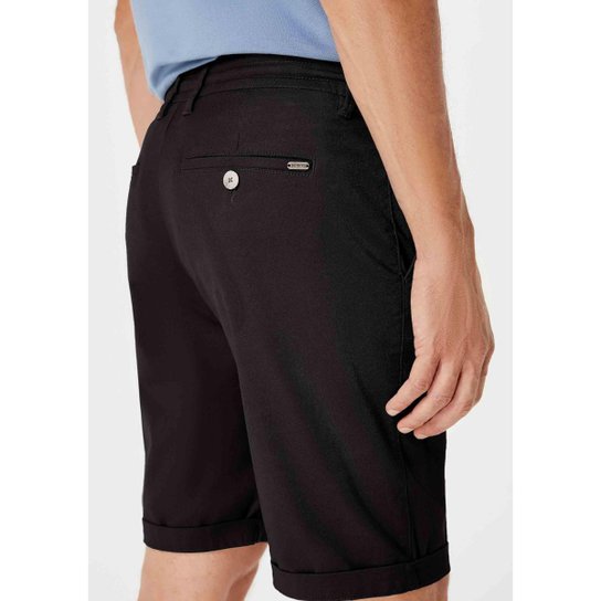 Bermuda Hering Básica Em Sarja Com Elastano Masculina