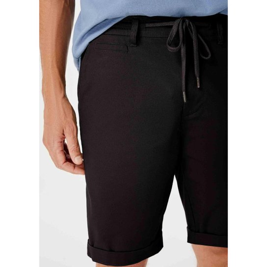 Bermuda Hering Básica Em Sarja Com Elastano Masculina