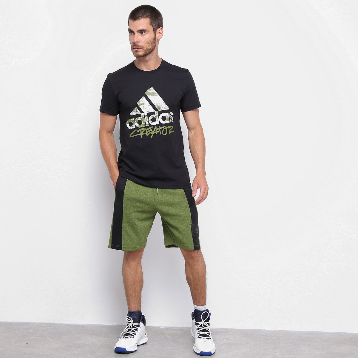 bermuda moletom adidas 365 masculina