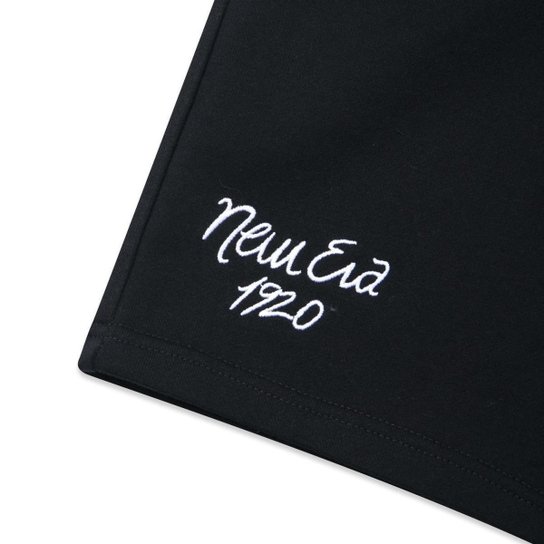 BERMUDA MOLETOM LISA CLASSIC PRETA PRETO NEW ERA