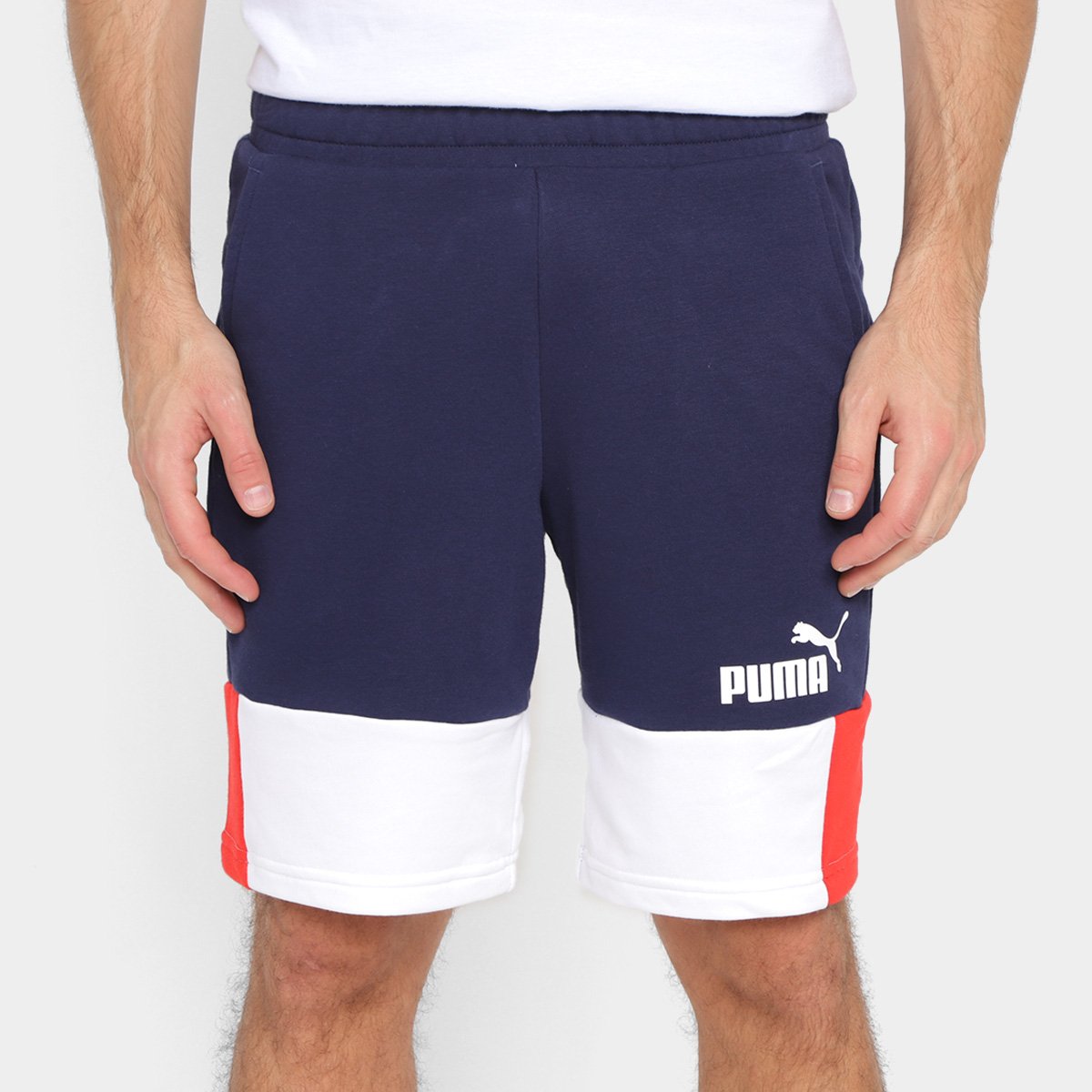 Bermuda Moletom Puma Ess+ Block 10