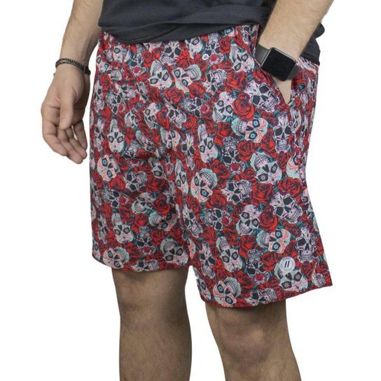 Bermuda Praia Meinerz Fische III Roses Masculina