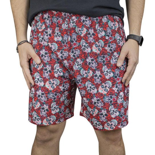 Bermuda Praia Meinerz Fische III Roses Masculina