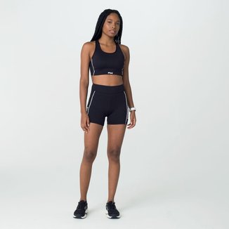 Bermuda Seven Stripes Fit Fila Feminina M Preto