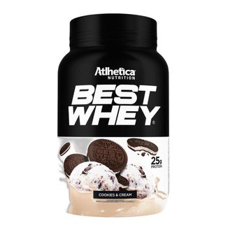 Best Whey Isolado Hidrolisado Cookies Cream 900g - Atlhetica