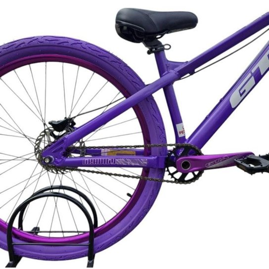 Bicicleta 26 Gta Gravity Single Cubo k7 Barulhento Garfo C/Trava Freio Hidraulico Pneu Flame Roxo