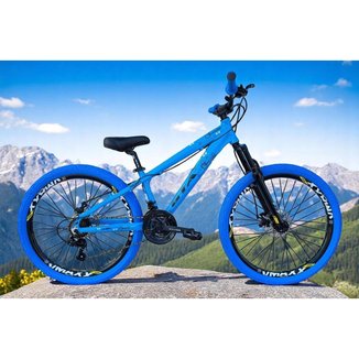 Bicicleta 26 Gta Rebel Freeride Downhill 21v Aros Vmaxx Freio a Disco Pneu Flame