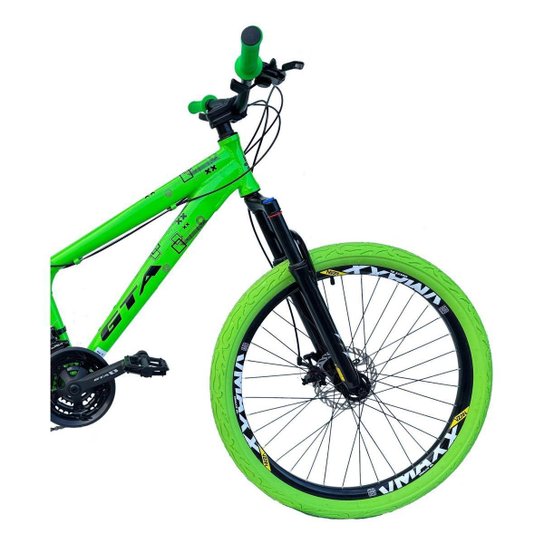 Bicicleta 26 Gta Rebel Freeride Downhill 21v Aros Vmaxx Freio a Disco Pneu Flame
