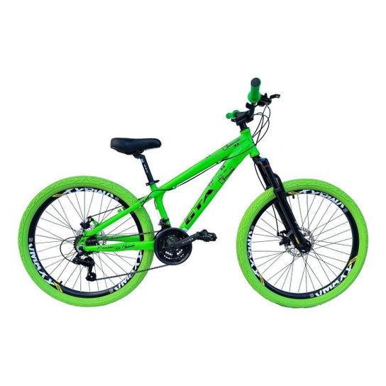 Bicicleta 26 Gta Rebel Freeride Downhill 21v Freio a Disco Rodas Vmaxx Pneu Flame