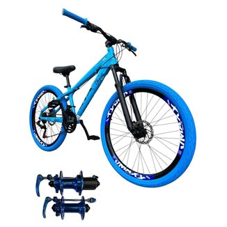 Bicicleta 26 Gta Rebel Freeride Downhill 24v Cubo k7 Barulhento Freio a Disco Rodas Vmaxx Pneu Flame