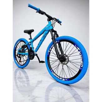 Bicicleta 26 Gta Rebel Freeride Downhill Alumínio 21v Aros Vmaxx Freio a Disco Pneu Flame
