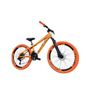 Bicicleta 26 Gta Rebel Freeride Downhill Alumínio 21v Aros Vmaxx Freio a Disco Pneu Flame