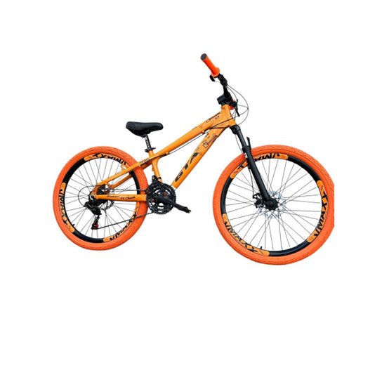 Bicicleta 26 Gta Rebel Freeride Downhill Alumínio 21v Aros Vmaxx Freio a Disco Pneu Flame