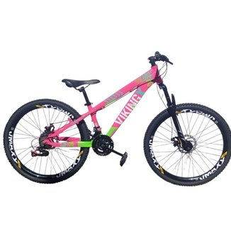 Bicicleta 26 VikingX T25 21v Freeride Freio Disco Mecânico Pneu Aro 26 Cravudo
