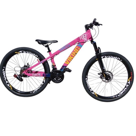 Bicicleta 26 VikingX T25 21v Freeride Freio Disco Mecânico Pneu Balão Flame