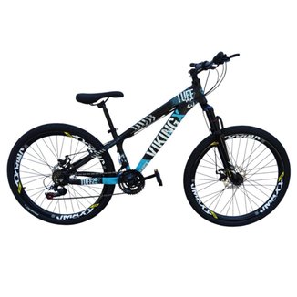 Bicicleta 26 VikingX T25 24v Freeride Básico Freio Disco Mecânico Pneu Aro 26 Balão Preto