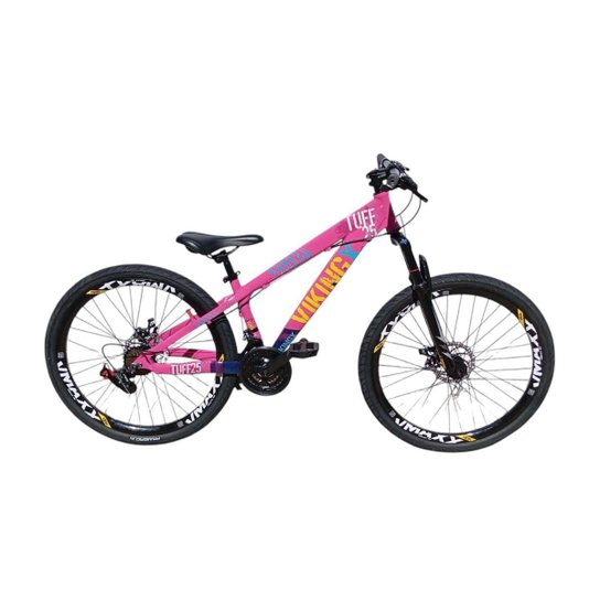Bicicleta 26 VikingX T25 24v Freeride Básico Freio Disco Mecânico Pneu Aro 26 Balão Preto