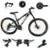 Bicicleta 26 VikingX T25 24v Freeride Shimano K7 Cubo e Catraca Pneu Balão Flame - Preto+Azul