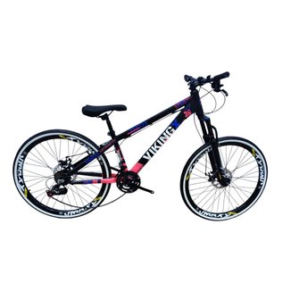 Bicicleta 26 VikingX Tuff30 21v Freios Comum Mecânico Pneu Slick Fino Faixa Branco1.50