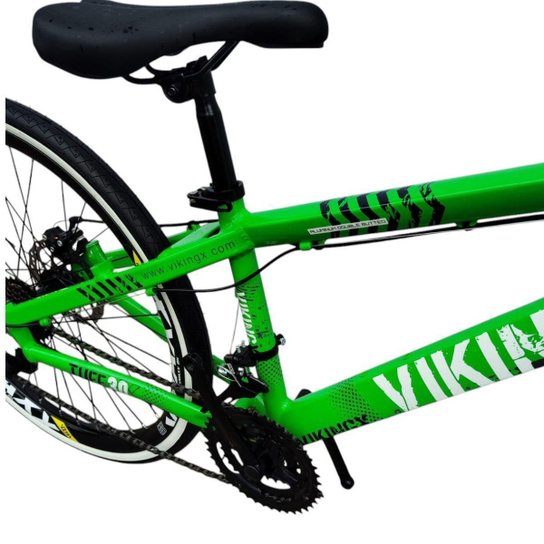 Bicicleta 26 VikingX Tuff30 21v Freios Comum Mecânico Pneu Slick Fino Faixa Branco1.50