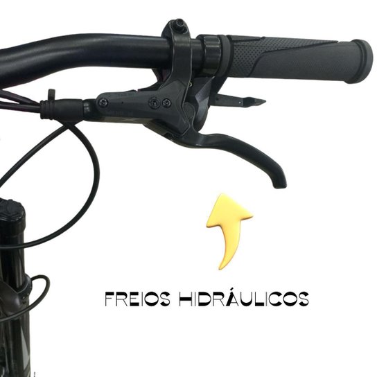 Bicicleta 26 VikingX Tuff30 21v Freios Hidraulicos Básicos Pneu Slick Fino Faixa Branco1.50