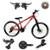 Bicicleta 26 VikingX Tuff30 21v Shimano Profissional Pneu Slick Fino Preto1.50 - Vermelho