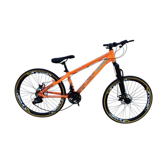 Bicicleta 26 VikingX Tuff30 24v Freios Hidraulicos Avançados Pneu Fino Faixa Amarelo