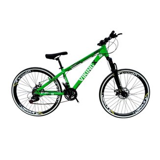 Bicicleta 26 VikingX Tuff30 24v Freios Mecanicos  Pneu Slick Fino Faixa Branco1.50