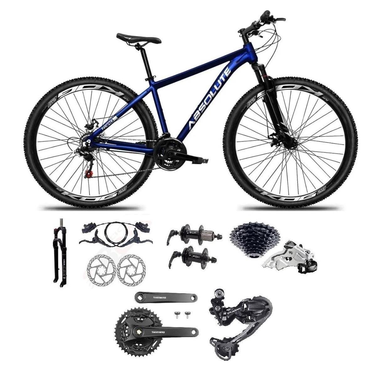 Bicicleta 29 Absolute Nero 5 Câmbio Shimano Deore 27v K7 Freios