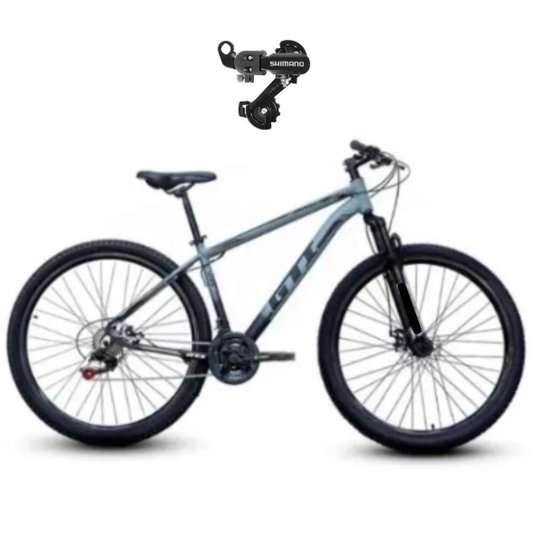 Bicicleta 29 Gti Roma 21v Index Alumínio leve Disco Mecânico Suspensão 80mm Cambio Traseiro Shimano
