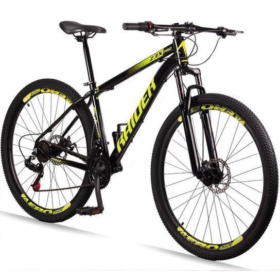 Bicicleta 29 Raider Z3X Pro 21V Freio a Disco e Suspensão Quadro Alumínio MTB