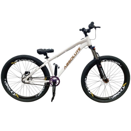 Bicicleta Absolute Brutus 26 Monomarcha Grau Branco
