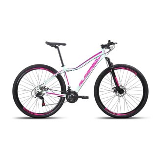Bicicleta Alumínio Aro 29 Alfameq Pandora Feminina Freio a Disco 24 Marchas
