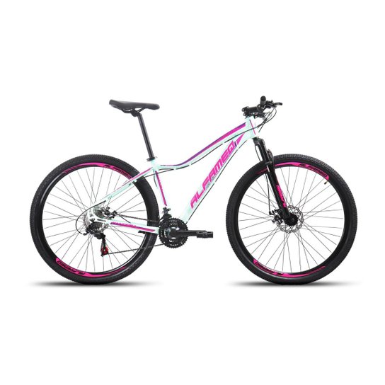 Bicicleta Alumínio Aro 29 Alfameq Pandora Feminina Freio a Disco 24 Marchas