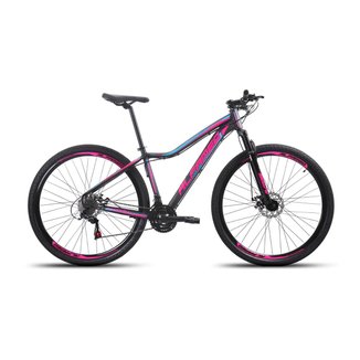Bicicleta Alumínio Aro 29 Alfameq Pandora Feminina Freio a Disco 24 Marchas