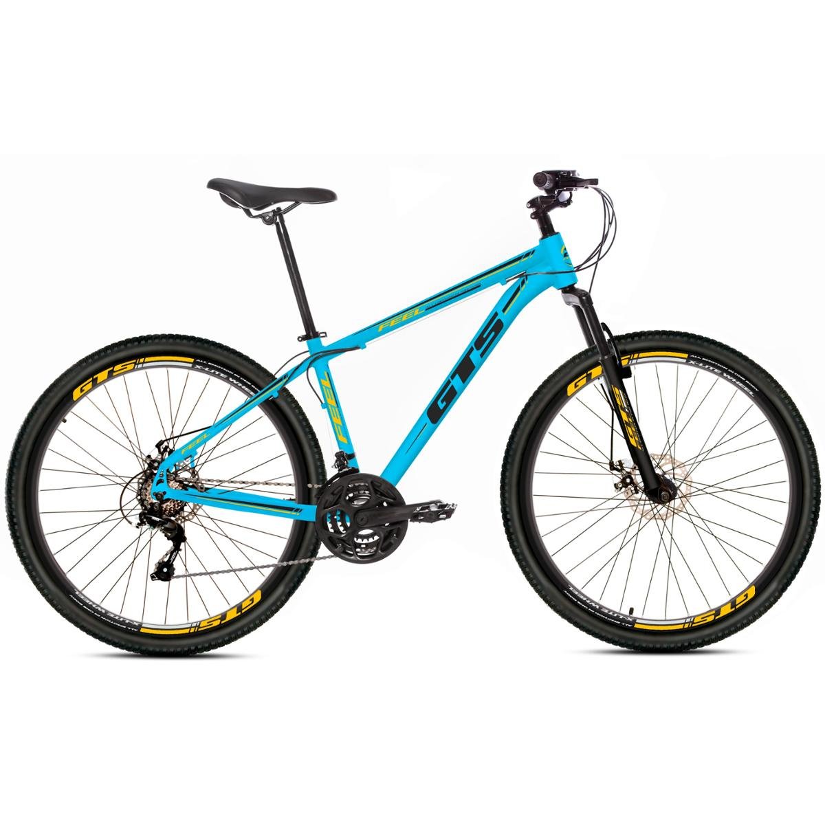 Bicicleta Alumínio Aro 29 Gts Feel Freio À Disco 21 Marchas