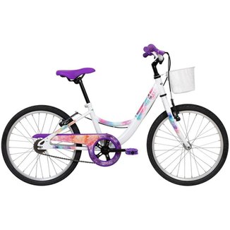 Bicicleta Aro 20 Infantil Caloi Ceci Branco com Cestinha Freio V Brake