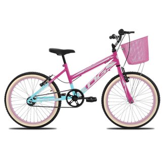 Bicicleta Aro 20 Infantil Feminina KOG Retro Com Cestinha