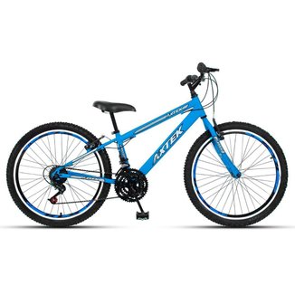 Bicicleta Aro 24 Alum Axtek Sport Gold V-Brake Mtb 21V